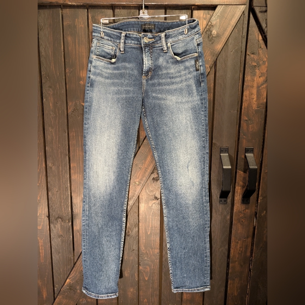 Silver Avery Slim Jeans, Size 29